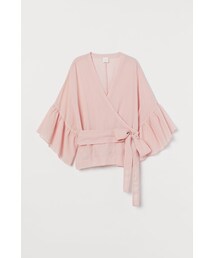 H&M - コットンブレンドカシュクール - ピンク