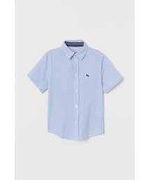 H&M - コットンシャツ - ブルー