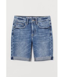 H&M（エイチ・アンド・エム）の「H&M - コンフォートストレッチ デニムショートパンツ - ブルー（その他パンツ・キッズ）」