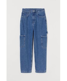 H&M（エイチ・アンド・エム）の「H&M - アンクルレングスユーティリティパンツ - ブルー（その他・レディース）」