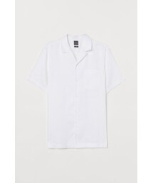 H&M - リネンリゾートシャツ - ホワイト