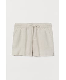 H&M | H&M - リネンショートパンツ - ベージュ(その他パンツ)