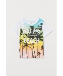 H&M - プリントデザインTシャツ - ホワイト