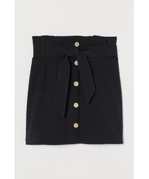 H&M - クレープペーパーバッグスカート - ブラック
