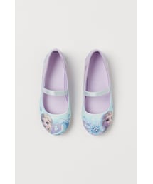 H&M - グリッターバレエシューズ - パープル