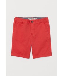 H&M（エイチ・アンド・エム）の「H&M - コットンチノショートパンツ - レッド（その他パンツ・キッズ）」