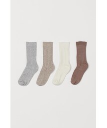 H&M | H&M - ソックス 4足セット - ベージュ(ソックス/靴下)