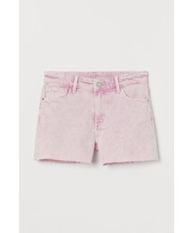 H&M（エイチ・アンド・エム）の「H&M - デニムショートパンツ - ピンク（その他パンツ・キッズ）」
