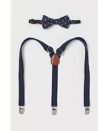 H&M（エイチ・アンド・エム）の「H&M - サスペンダー&ボウタイ - ブルー（その他・キッズ）」