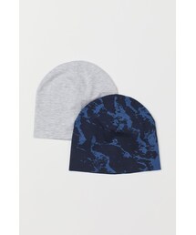 H&M（エイチ・アンド・エム）の「H&M - ジャージーキャップ 2個セット - ブルー（その他・キッズ）」