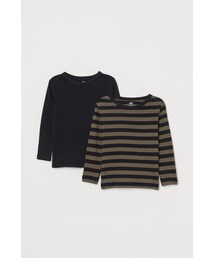 H&M | H&M - ジャージートップス 2枚セット - グリーン(シャツ/ブラウス)