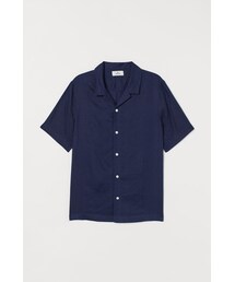 H&M - リネンリゾートシャツ - ブルー