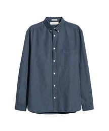 H&M - レギュラーフィット ポプリンシャツ - ブルー