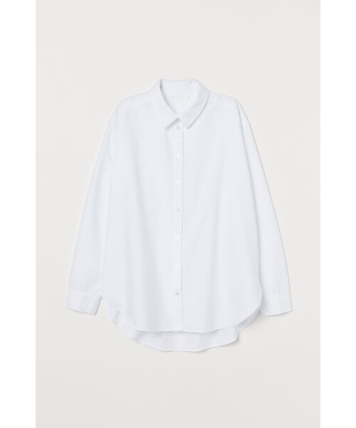 H&M - コットンシャツ - ホワイト