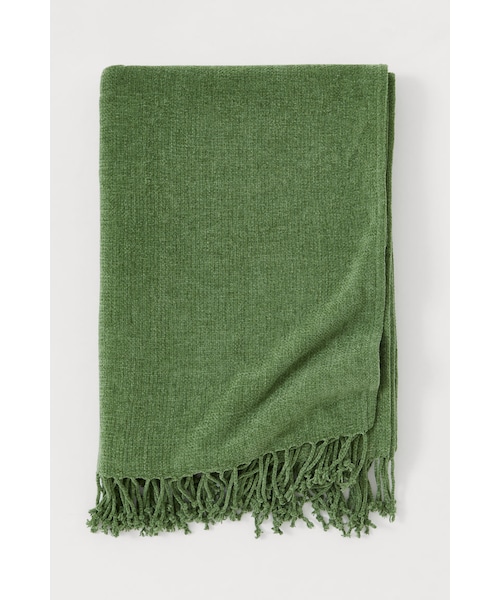 H&M（エイチ・アンド・エム）の「H&M - フリンジフリースブランケット