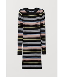 H&M（エイチ・アンド・エム）の「H&M - フィットワンピース - ピンク（ワンピース）」