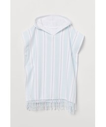 H&M（エイチ・アンド・エム）の「H&M - ストライプポンチョタオル - ターコイズ（タオル）」