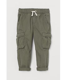 H&M（エイチ・アンド・エム）の「H&M - コットンカーゴパンツ - グリーン（その他パンツ）」