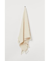 H&M（エイチ・アンド・エム）の「H&M - ジャカードパターンバスタオル - ホワイト（タオル）」