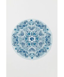 H&M（エイチ・アンド・エム）の「H&M - ピクニックブランケット ラウンドタイプ - ターコイズ（インテリア雑貨）」