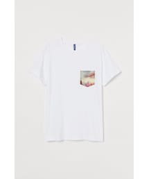 H&M（エイチ・アンド・エム）の「H&M - Tシャツ - ホワイト（Tシャツ/カットソー）」