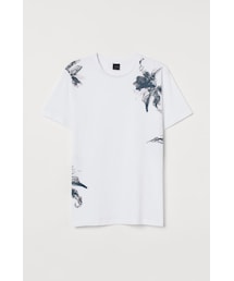 H&M（エイチ・アンド・エム）の「H&M - プリントTシャツ - ホワイト（Tシャツ/カットソー）」