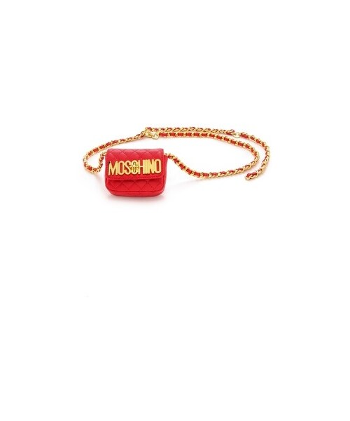 MOSCHINO(モスキーノ)の「Moschino Tiny Quilted Chain Bag(バッグ・レディース・Red・One Size)」の1枚目の写真