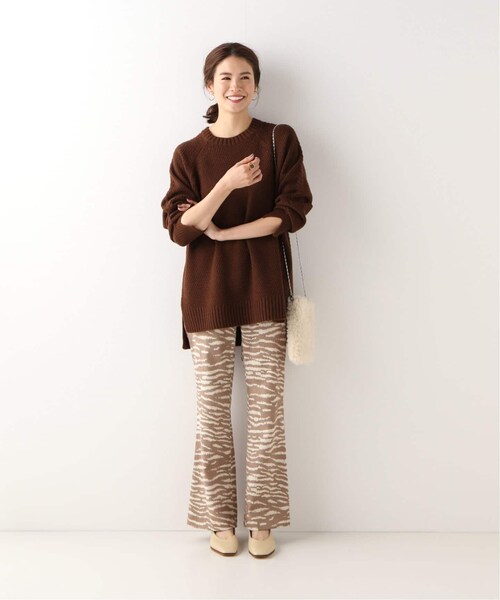 B.C STOCK（ベーセーストック）の「ゼブラプリントフレアパンツ（パンツ・ナチュラル/フリー/在庫あり）」の5枚目の写真