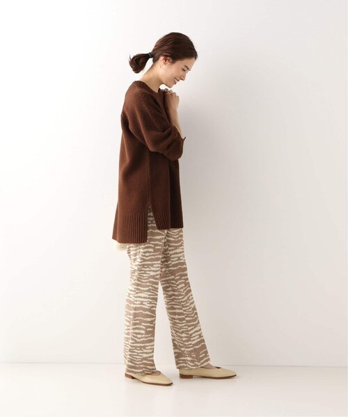 B.C STOCK（ベーセーストック）の「ゼブラプリントフレアパンツ（パンツ・ナチュラル/フリー/在庫あり）」の6枚目の写真