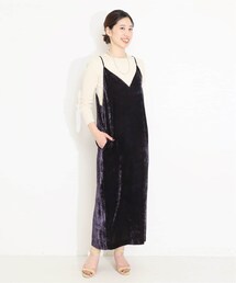 VERMEIL par iena（ヴェルメイユパーイエナ）の「《予約》シルクレーヨンベルベットキャミワンピース◆（その他）」