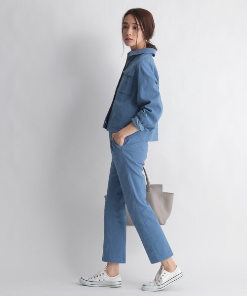 Andemiu（アンデミュウ）の「ワークフウショートジャケット（ジャケット/アウター・レディース・ピンク20/ブラウン50/ブルー80・F）」の8枚目の写真