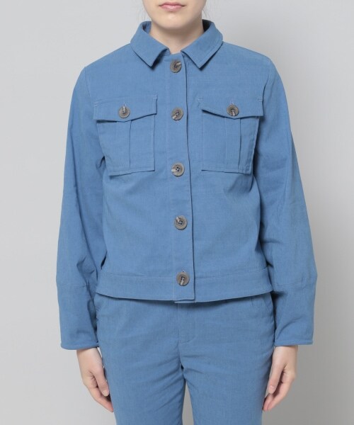 Andemiu（アンデミュウ）の「ワークフウショートジャケット（ジャケット/アウター・レディース・ピンク20/ブラウン50/ブルー80・F）」の15枚目の写真