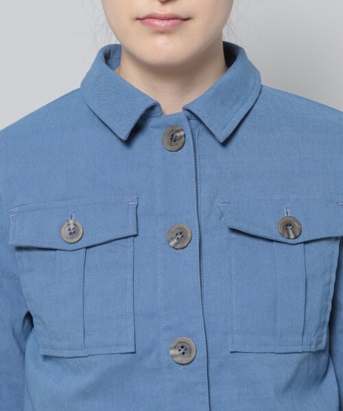 Andemiu（アンデミュウ）の「ワークフウショートジャケット（ジャケット/アウター・レディース・ピンク20/ブラウン50/ブルー80・F）」の20枚目の写真