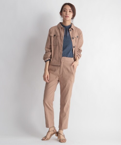 Andemiu（アンデミュウ）の「ワークフウショートジャケット（ジャケット/アウター・レディース・ピンク20/ブラウン50/ブルー80・F）」の4枚目の写真