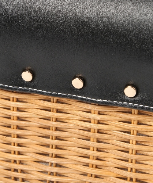 Andemiu（アンデミュウ）の「ラタンフラップバッグ（バッグ・ブラック/キャメル）」の12枚目の写真