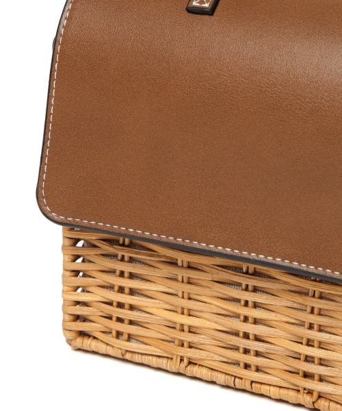 Andemiu（アンデミュウ）の「ラタンフラップバッグ（バッグ・ブラック/キャメル）」の11枚目の写真