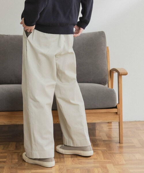 FORK&SPOON（フォークアンドスプーン）の「FORK&SPOON ワンタックチノパンツ（その他・メンズ・MUSHROOM/KHAKI GRAY・4/5）」の4枚目の写真