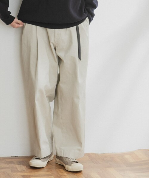 FORK&SPOON（フォークアンドスプーン）の「FORK&SPOON ワンタックチノパンツ（その他・メンズ・MUSHROOM/KHAKI GRAY・4/5）」の7枚目の写真