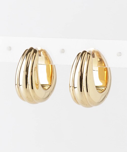 TOM WOOD Ice Hoop Large Line Gold