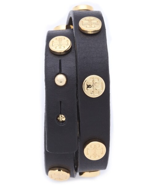 TORY BURCH（トリーバーチ）の「Tory Burch Double Wrap Logo Bracelet（ブレスレット・Black・One Size）」の4枚目の写真
