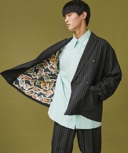 JIEDA（ジエダ）の「RAYON STRIPE DOUBLE JACKET（）」 - WEAR