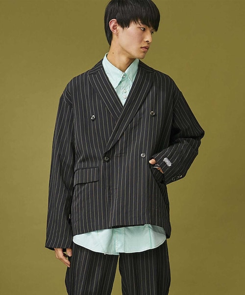 Jieda レーヨン ストライプ ダブルジャケット JIEDA（ジエダ）の「RAYON STRIPE DOUBLE JACKET（）」 - WEAR