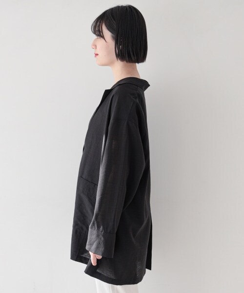 PAGEBOY（ページボーイ）の「【WEB先行予約】シアールーズジャケット（ジャケット/アウター・レディース・ブラック/グレージュ/エクリュ/アクア・S, M）」の14枚目の写真