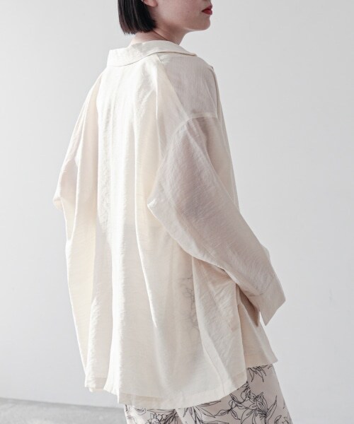PAGEBOY（ページボーイ）の「【WEB先行予約】シアールーズジャケット（ジャケット/アウター・レディース・ブラック/グレージュ/エクリュ/アクア・S, M）」の4枚目の写真