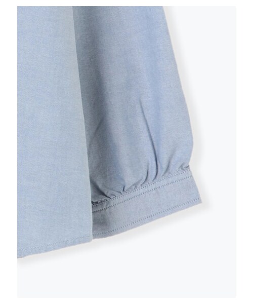 Samansa Mos2（サマンサ モスモス）の「オックスレギュラーシャツ（トップス・オフホワイト/サックスブルー/ブルー・F）」の4枚目の写真