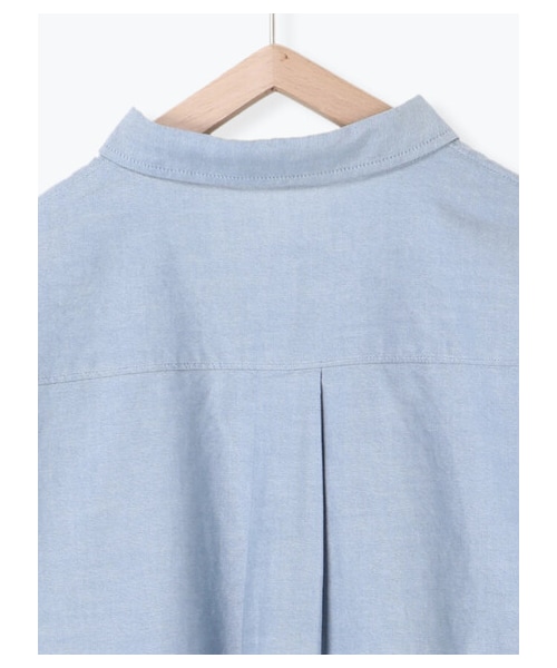 Samansa Mos2（サマンサ モスモス）の「オックスレギュラーシャツ（トップス・オフホワイト/サックスブルー/ブルー・F）」の6枚目の写真