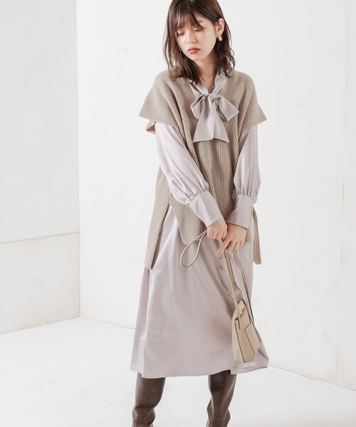 natural couture（ナチュラルクチュール）の「ニットベスト×バック