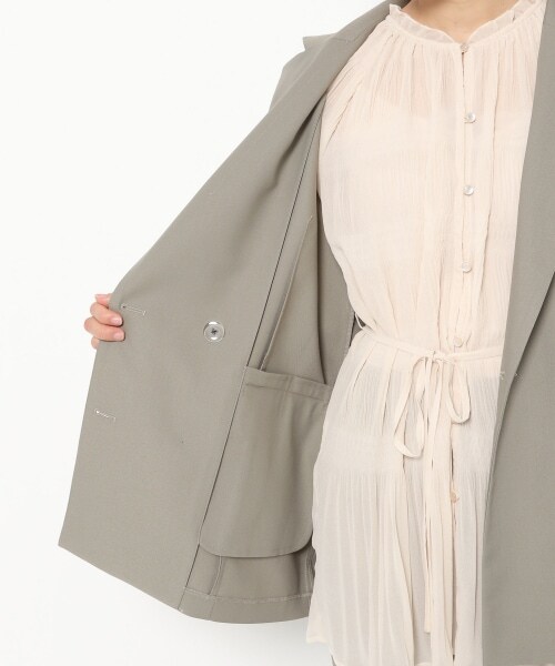 mysty woman（ミスティウーマン）の「【先行予約】オーバーダブルジャケット（ジャケット/アウター・レディース・ライトベージュ/ブラウンチェック/ライトカーキ・F）」の15枚目の写真