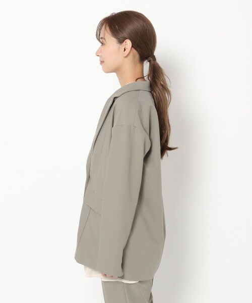 mysty woman（ミスティウーマン）の「【先行予約】オーバーダブルジャケット（ジャケット/アウター・レディース・ライトベージュ/ブラウンチェック/ライトカーキ・F）」の9枚目の写真