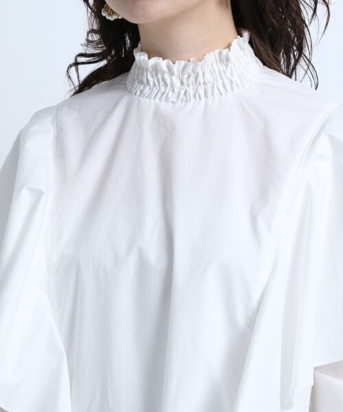 JEANASIS（ジーナシス）の「Shirring&FrillShirt（トップス・ホワイト()）」の7枚目の写真
